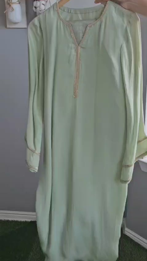 Soft Glow Pastel Green Suit with Organza Dupatta